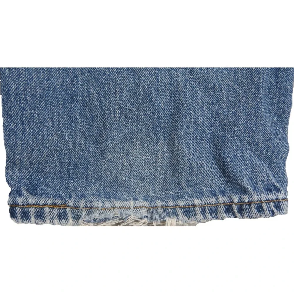 Levis VTG 90s 505 Straight Denim‎ Jeans Men 34x32 Light Wash Blue Made in USA